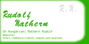 rudolf mathern business card